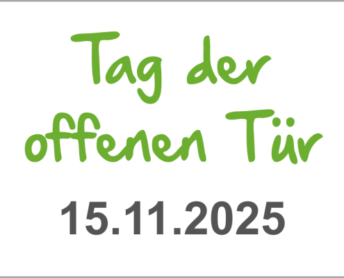 Eine Anzeige ohne Bilder. Der abgebildete Text sagt: Tag der offenen Tür, 15.11.2025".